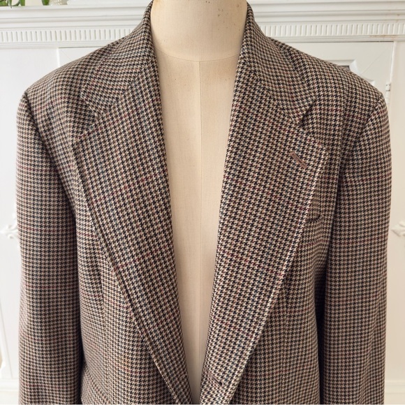 Vintage Ralph Lauren Made in USA 
Wool Houndstooth Equestrian Blazer - Picture 2 of 15